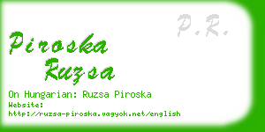 piroska ruzsa business card